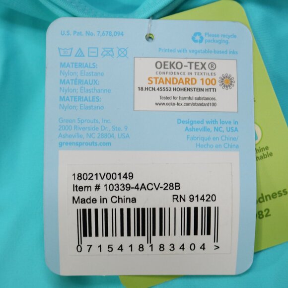 Green Sprouts Swimsuit with Built-In Swim Diaper Blue - Picture 10 of 12